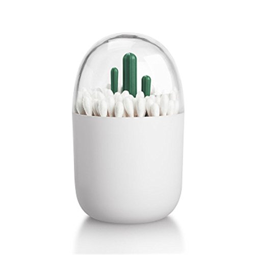 Bastoncillos soporte, pequeño juego de pañuelero palillos Almacenamiento Organizador Creative antipolvo palillo de dientes caja Cactus