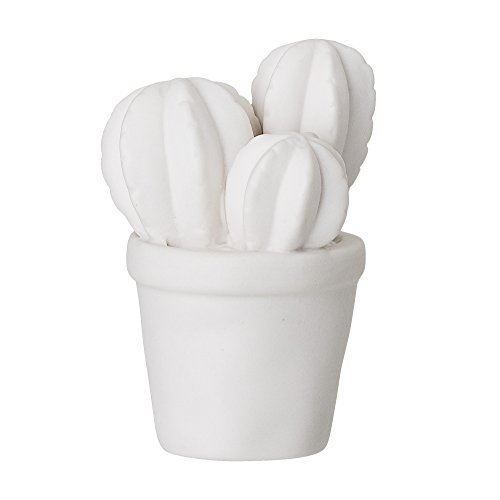 Bloomingville Cactus decorativo de porcelana blanca