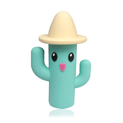 818-Shop No18600020032 - Memoria USB (32 GB), diseño de cactus con sombrero en 3D, color azul claro