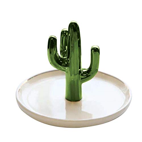 Urijk - Joyero, Almacenamiento de Joyas Soporte con Forma de Cactus, para Anillos, Pendientes, Collares y Pulseras