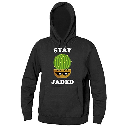 Finest Prints Stay Jaded Cool Cactus Smiling Sudadera con Capucha para Hombre Small