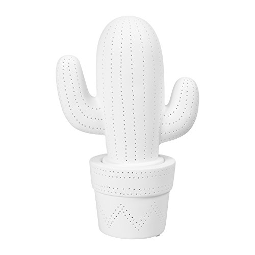 LUM&CO Lámpara en Forma de Cactus E14, Blanca, 20 x 30,5 cm