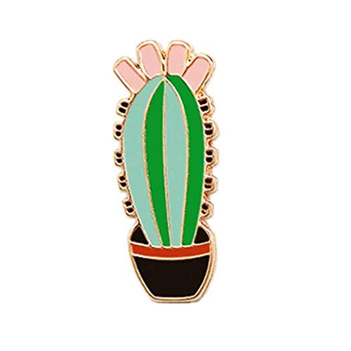 Jinzuke Chicas Mujeres Cactus Broche Pin Ropa Bolsas Mochilas Pin de la Solapa de Tiesto Breastpin