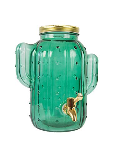 FISURA - Dispensador de bebidas cactus verde con grifo para 4 litros .