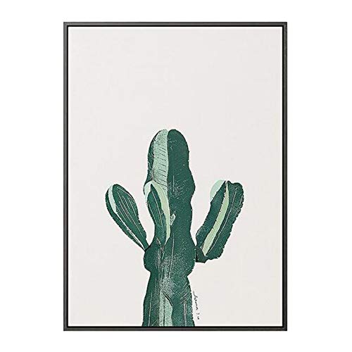 MINRAN DECOR Pintura de Pared Artes Enmarcadas Impresión en Lona Decoración del Hogar Moderno Lámina Planta de Pintura de Pared Cactus Foto Enmarcada Restaurante Mural, 2, 33 * 43cm