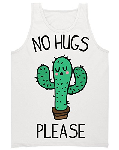 No Hugs Please Cactus Camiseta sin Mangas para Hombre XX-Large