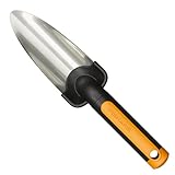 Fiskars Trasplantadora premium, Longitud 27 cm, Pala de acero inoxidable, Negro/Naranja, 1000727