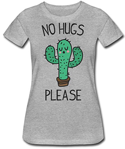 Finest Prints No Hugs Please Cactus Camiseta para Mujer Large