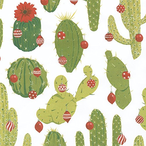 Caspari – Papel de regalo (feliz Cactus continuo – Rollo de papel de regalo multicolor