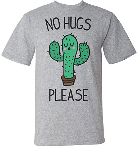 Finest Prints No Hugs Please Cactus Camiseta para Hombre XX-Large