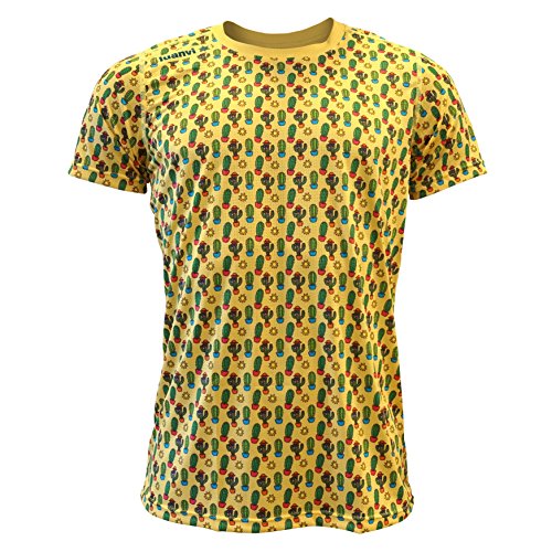 Luanvi Edición Limitada Camiseta técnica Cactus, Hombre, Amarilla, XL (56-73cm)