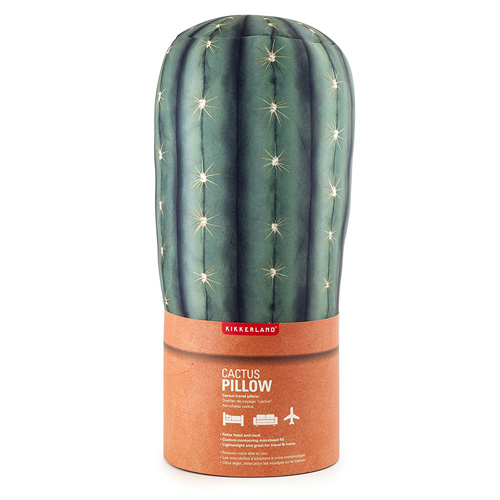 Kikkerland – Cactus de Almohada, poliéster, Verde, Single